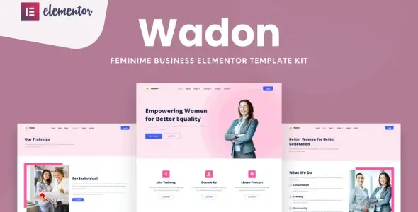 Wadon – Feminine Business Consultant Elementor Template Kit